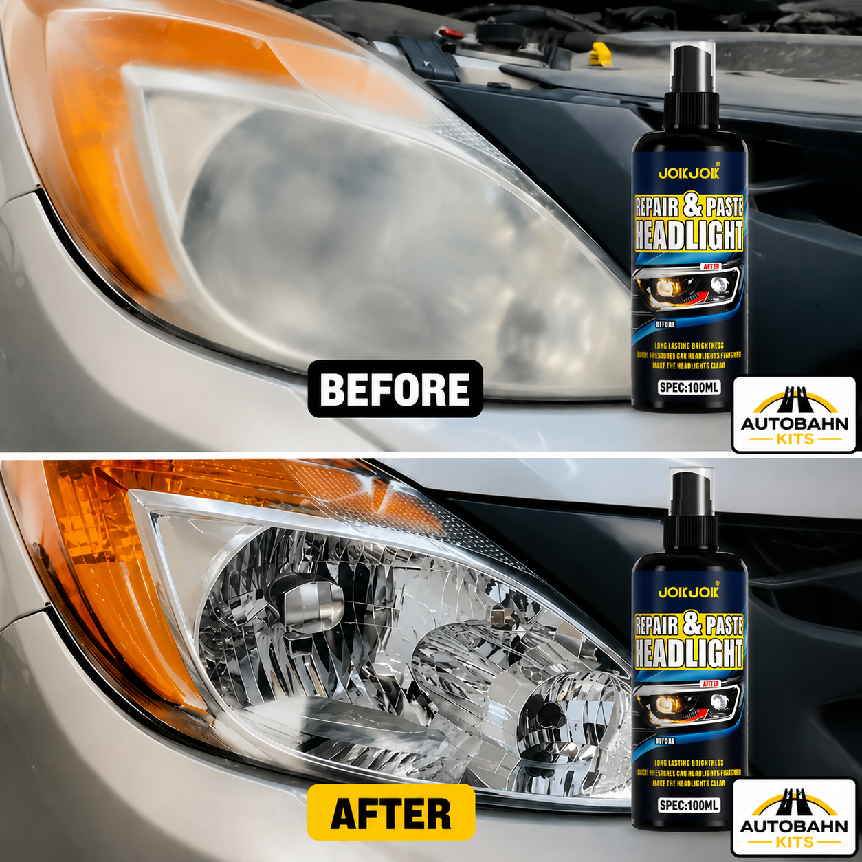 VisionBoost™ – Spray rénovateur haute clarté pour phares